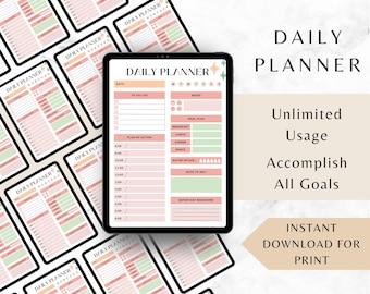 Daily Productivity Planner Task Organization System Notebook Goal Tracking Appointment Schedule Management Tool Student Focus Improvement