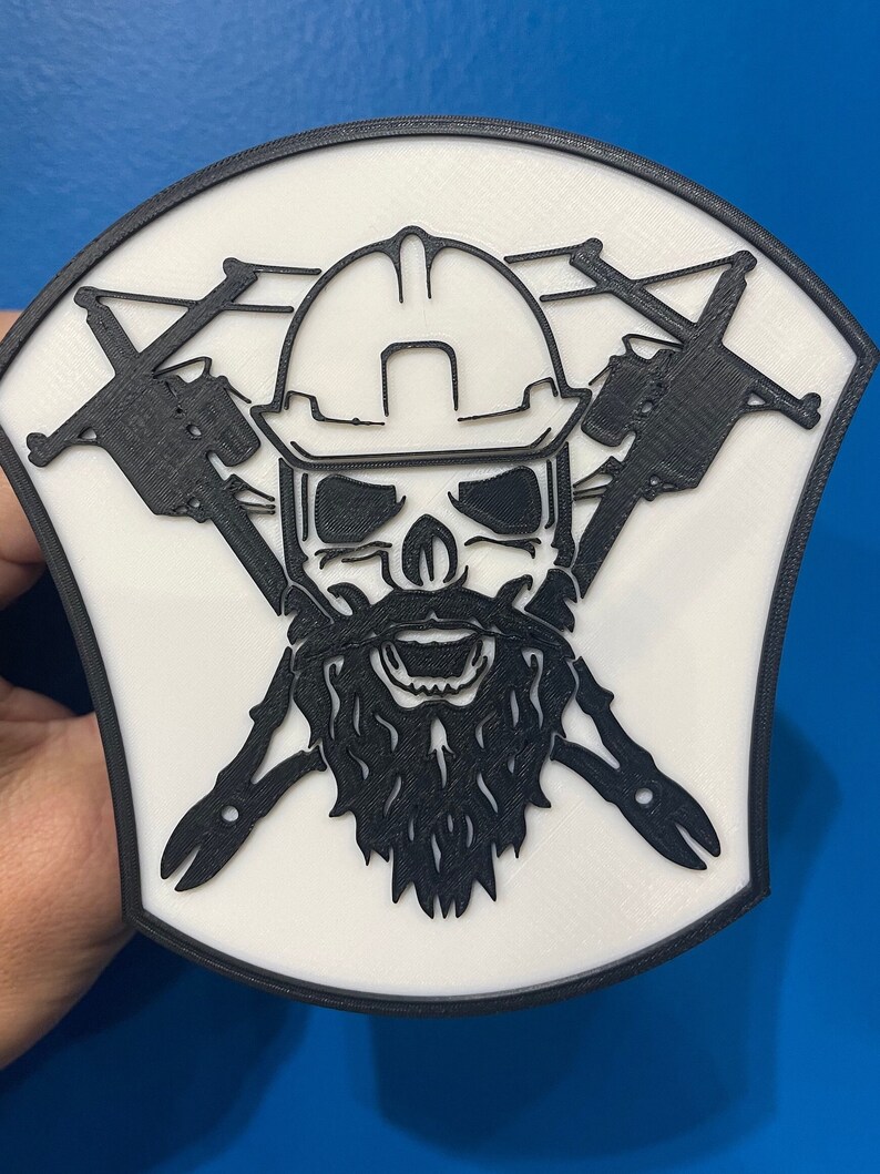 Bearded Lineman Hitch Cover Etsy