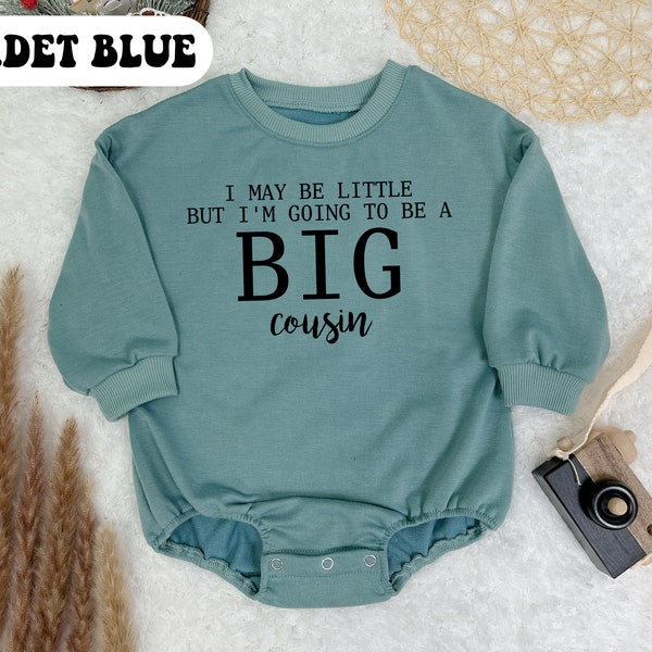 Cute I May Be Little But I'm Going to be a Big Cousin romper, Pregnancy Announcement Baby onesie, Baby Cute Outfit, New Cousin Baby Bodysuit