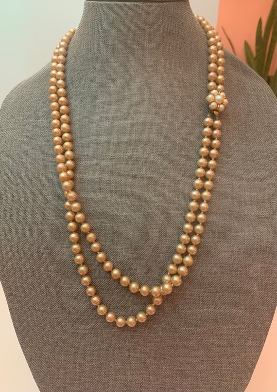 Creamy Double Strand Marvella Faux Pearl Necklace