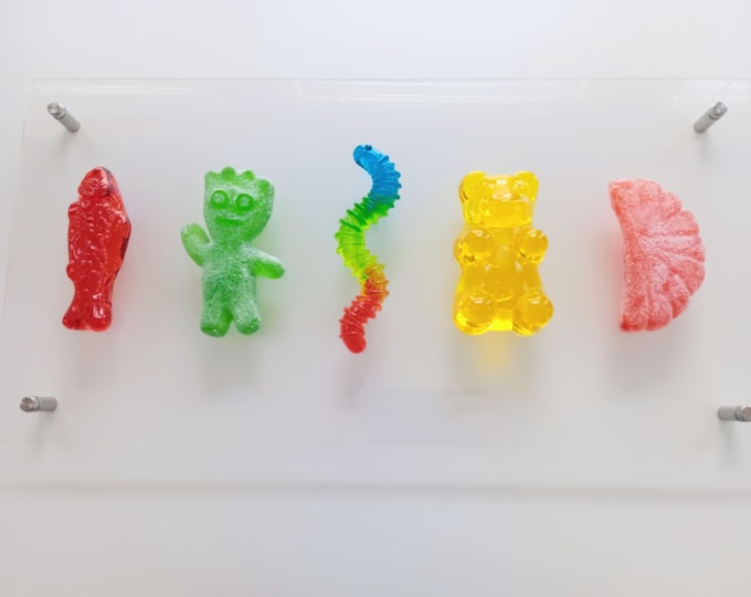Candy Pop Art Wall Hanging, Sweet Treats Nostalgia, Sour Candy, Assorted 12"x24"