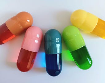 Jumbo Pill Sculpture: Pop Art Home Decor, Pharmacy Office Art