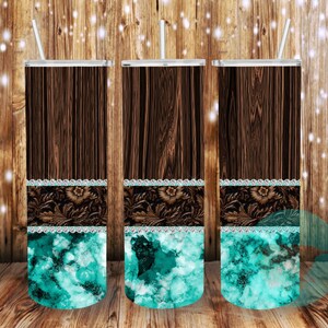 Turquoise Woodgrain Tumbler Wrap,Sublimation Files,Sublimation Tumbler Wrap,Western Tumbler Wraps,Digital Designs,Highland Cow Tumbler Wraps