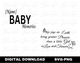 Baby Keepsake Box SVG, Baby girl Memory box, Baby Girl Poem SVG, Custom Baby Box, Custom baby gift, Special memory box for a girl