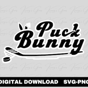 Puck Bunny SVG, Puck Bunny tröja nedladdning, Hockey Fan Hoodie SVG, Hockey Fan tillbehör, Hockey cheerleader, Cricut Cut-fil