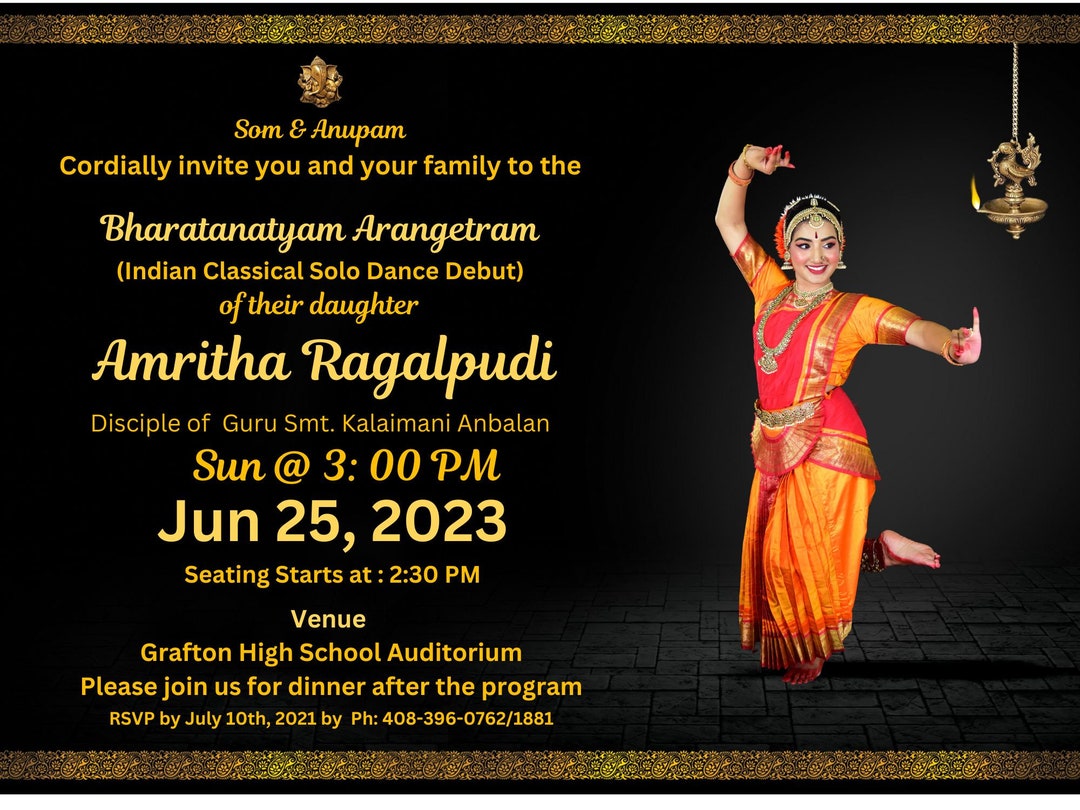 Arangetram Upload Your Own Template, Indian Classical Dance Arangetram Upload Your Own Template, Indian Classical Dance