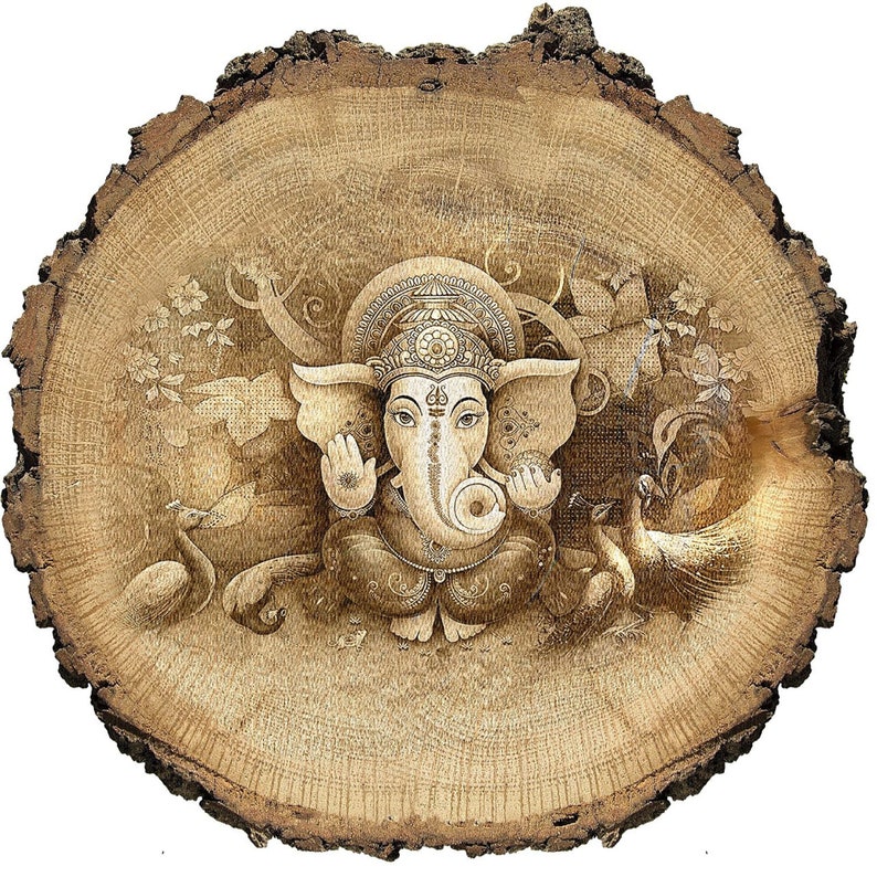 Ganesha PVC Wall Art and Décor Wood Finish Etsy