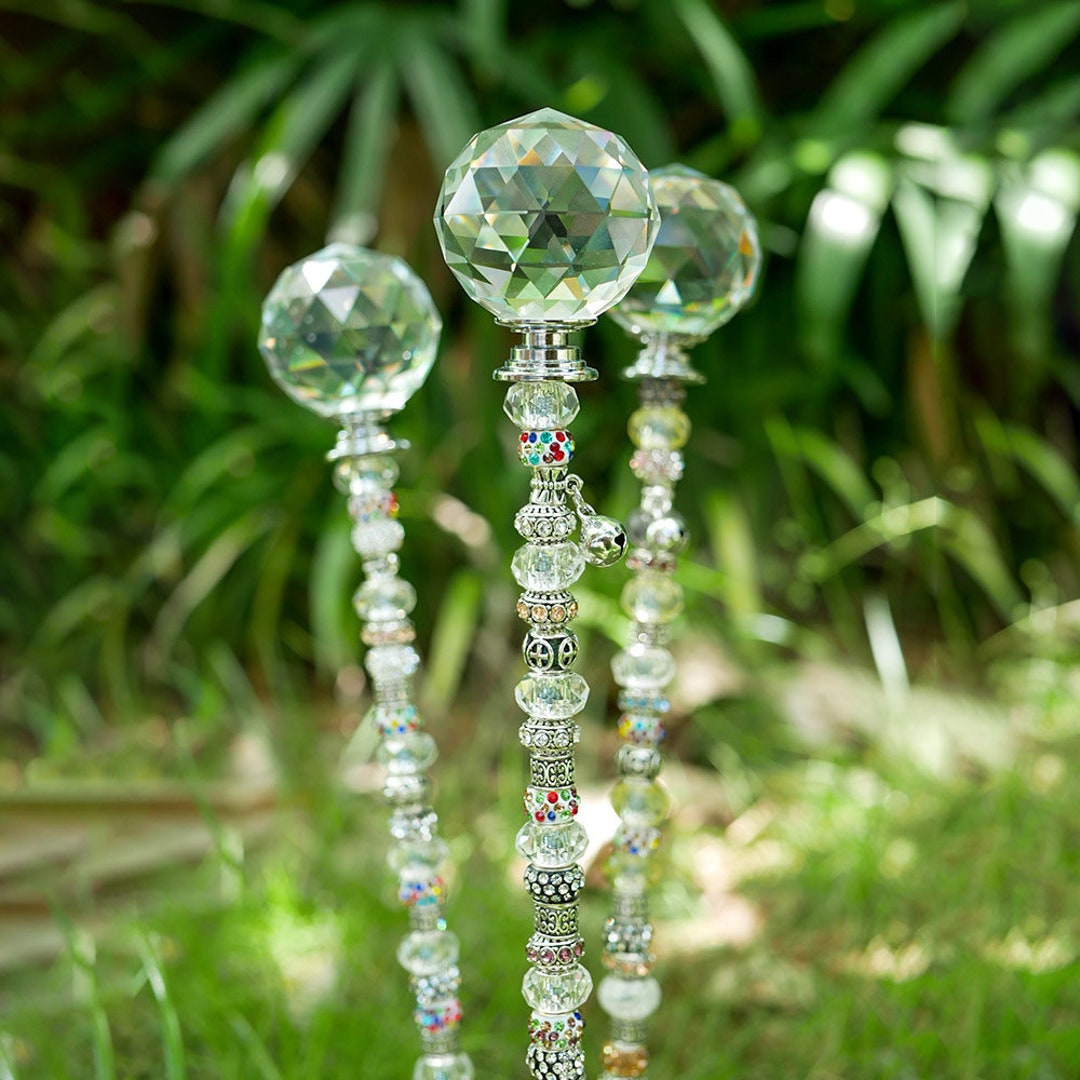 DIY Craft Material 7 Beaded Fairy Garden Stake Handmade Etsy