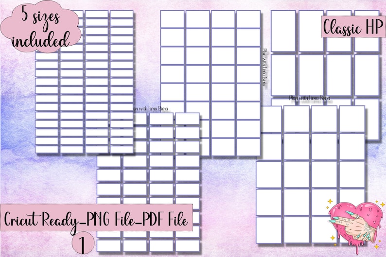 Colorful Planner Boxeshp Classic Boxesdigital Etsy