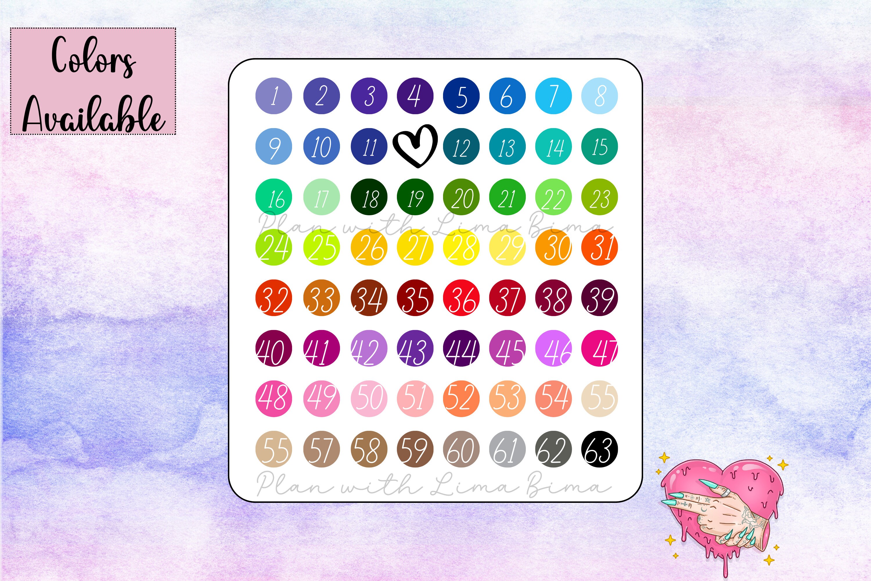 Colorful Planner Boxes-hp Classic Boxes-digital Download-cricut Ready-7 ...