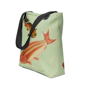 Vintage Koi Tote Bag 14 le Quintebande le Norimembre. Inspired by Classic Chinese Art