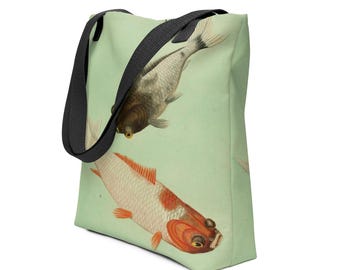 Vintage Koi Tote Bag – 10 Le Masque Le Cap-mine. Inspired by Classic Chinese Art