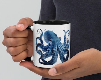 Blue Octopus Mug in 11oz or 15oz