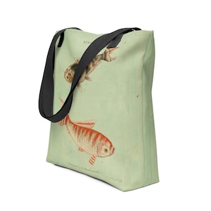 Vintage Koi Tote Bag 21 l&#39;Original le Bande-gueule. Inspired by Classic Chinese Art