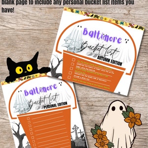 Baltimore Bucket List - Autumn Edition (with detailed notes)