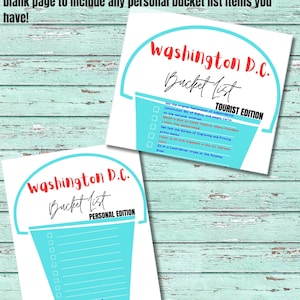 DC Bucket List - Tourist Edition (with detailed notes)