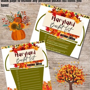 Maryland Bucket List - Autumn Edition (with detailed notes)