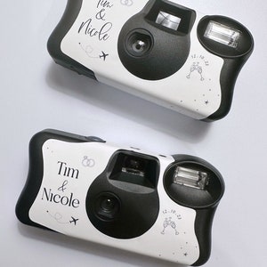 WRAP ONLY b&w - Personalisierter Kodak Einweg-Kamera-Aufkleber - Hochzeit - Verlobungsfeier - Junggesellinnenabschied - Bachelorette