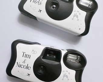 WRAP ONLY b&w- Custom Kodak Disposable Camera Wrap - Custom Camera Sticker - Wedding - Engagement Party - Hen's Party – Bachelorette