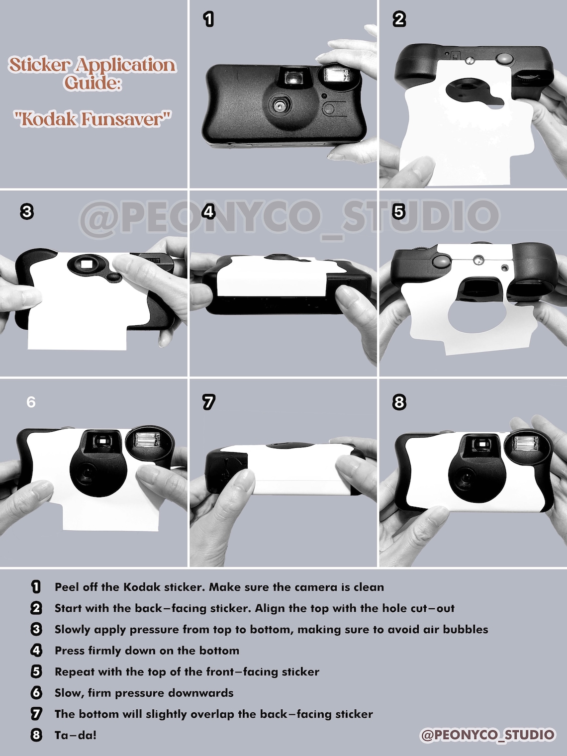 WRAP ONLY B&w Custom Kodak Disposable Camera Wrap Custom Etsy