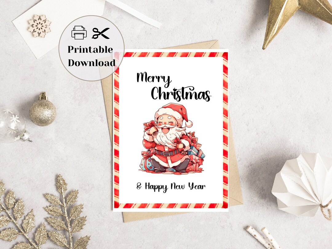 Christmas Card Printable Digital Download Christmas Card 5x7 Christmas ...