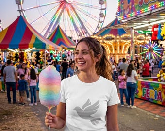 T-shirt minimalista con colomba / Maglietta con grafica di uccello in volo / Maglietta estetica unisex in cotone / Top con colomba della pace / T-shirt grafica casual per tutti i giorni