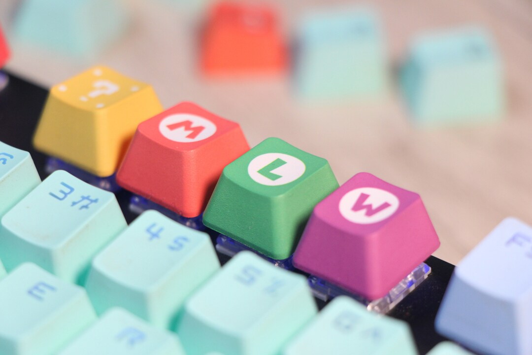 Mario Keycaps Keycap Keycaps Artisan Keycap Keyboard Etsy