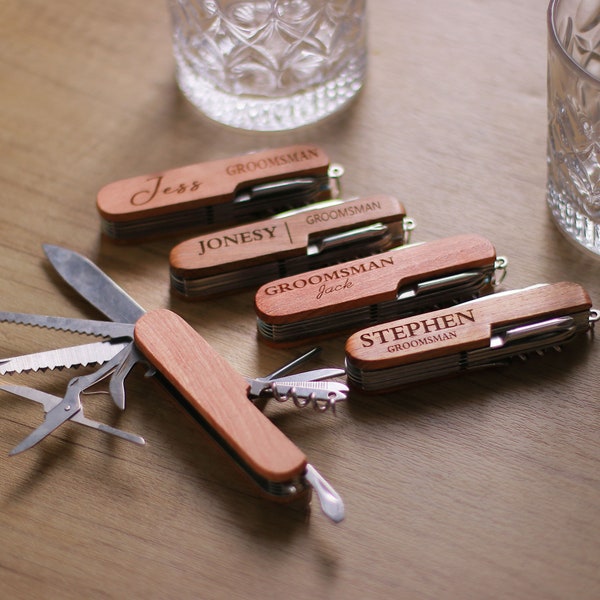 Swiss Army Knife Keychain Etsy