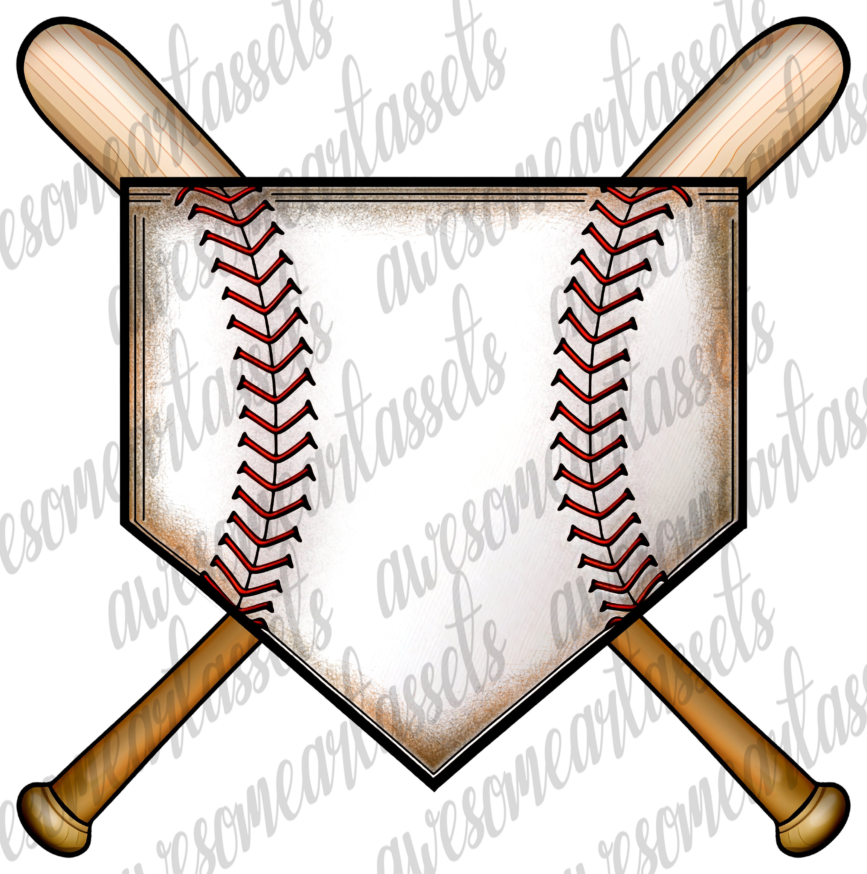 Baseball Home Plate With Crossed Bats 300 DPI Transparent PNG, Baseball ...