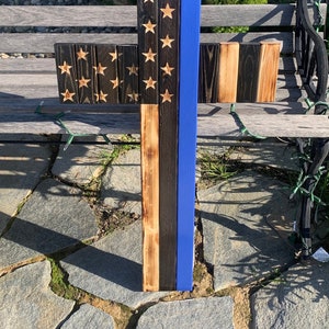 Thin Blue Line Flag Cross