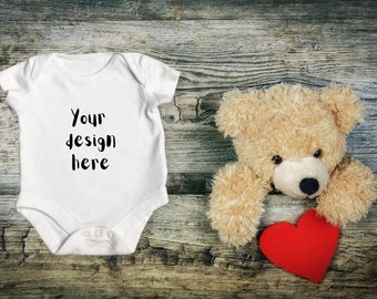 Baby Onesie Mockup White onesie Mockup Baby Mockup Bodysuit Mockup Babygrow Mockup Love Valentine mockup JPG download file