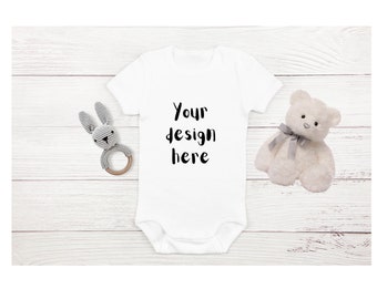 Baby Onesie Mockup White onesie Mockup Baby Mockup Bodysuit Mockup Babygrow Mockup JPG download file