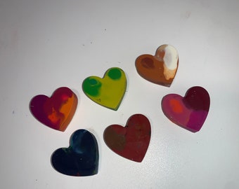 Multi-Color Heart Crayons  (6-Pack)