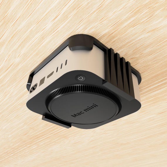Apple Mac Mini M4 Under-desk Mount Bracket | 3D Printed Dock