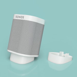 Sonos One Desktop Speaker Stands | Bookshelf Wedge Risers | 15 degrees incline | Home Decor