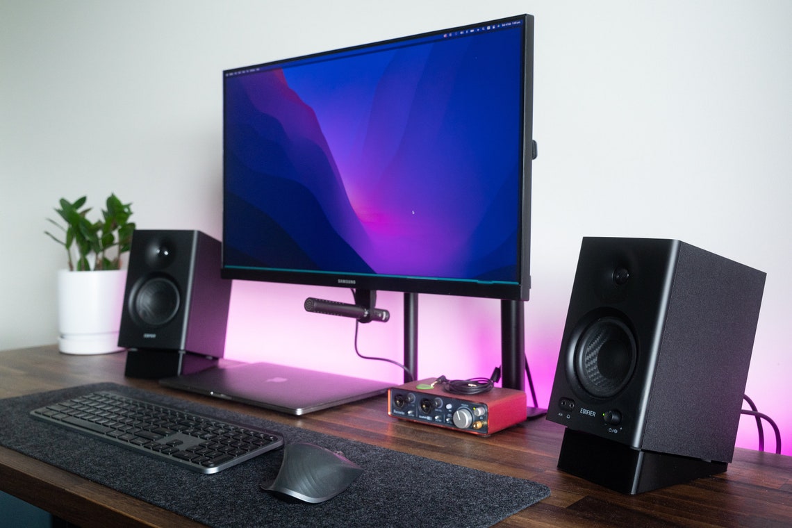 Desktop Speaker Stands x2 Bookshelf Wedge Risers 15 Etsy