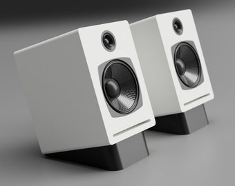 Audioengine Speaker Stands A1 / A2+ [x2] | Bookshelf Wedge Risers | 15 degrees incline | Home Decor | Desk Accessories