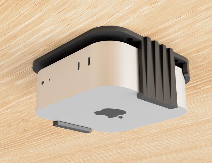 Support Sous Bureau Pour Mac Mini M4/M4Pro 2024 - Acrylique Transparent - Peu Encombrant