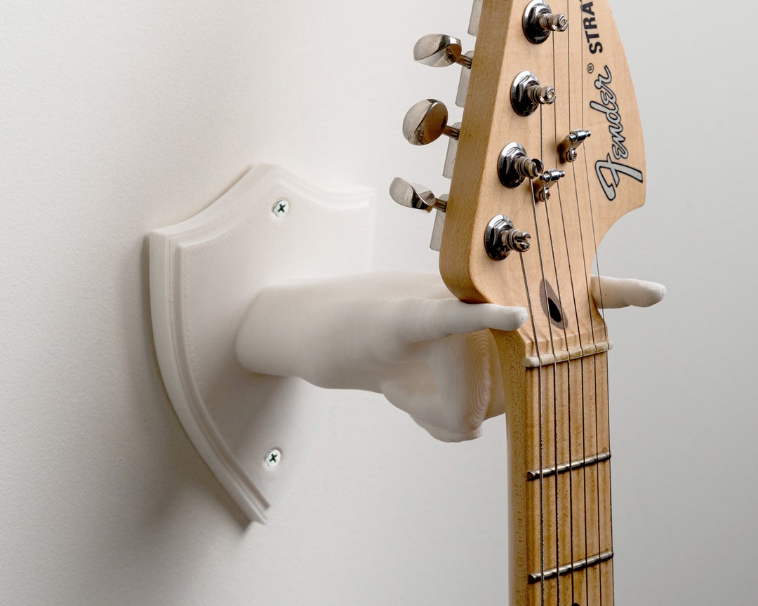 Guitar Wall Mount Hanger Hook Display Rock, Metal Hand Fist Devil Horns