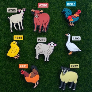 Farm animal shoe clog charms