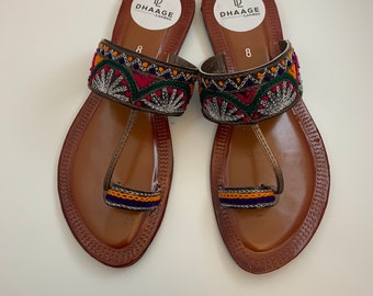 UK Sizes 3,4,5,6,7,8 | kollapuri | Summer sandal | Ladies handmade | Juti | Kolapuri | Chappal | Women shoes | Kolhapuri | Flat sandals