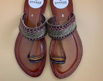 UK Sizes 3,4,6,7,8 | kollapuri | Summer sandal | Ladies handmade | Juti | Kolapuri | Chappal | Women shoes | Kolhapuri | Flat sandals