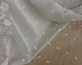 Ladies Dupata /Scarf/Wrap/Crinkle embroidery/Luxuriously Soft Vibrant, soft wrap, Cut work Dupatta/316/White/Dopatta
