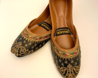 UK Größe 8/DhaageLondon/Khussas/Juttis/Handgefertigte Pakistanische indische Khussa Sandale/Handgefertigte Punjabi Jutti/Frauenhochzeitsschuhe