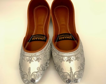 UK Size 5,6/DhaageLondon/khussas/Juttis/Ladies handmade Pakistani Indian Khussa Sandal/Handcrafted Punjabi Jutti/Women wedding shoes