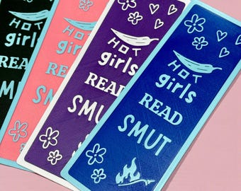 Marcapáginas "Chicas calientes leen obscenidades" / Regalo de BookTok para ella / Accesorio para amantes de los libros australianos / Lector de romance picante / Apasionado de los libros