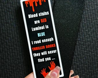 Marcapáginas para amantes de las novelas de suspense / Regalo para amantes de los libros de crímenes en Australia / Regalo para lectores de misterio / Marcapáginas de humor negro BookTok / Regalo para ratones de biblioteca
