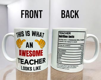 Taza personalizada para profesor, regalo divertido para educador, taza de café de cerámica hecha a mano