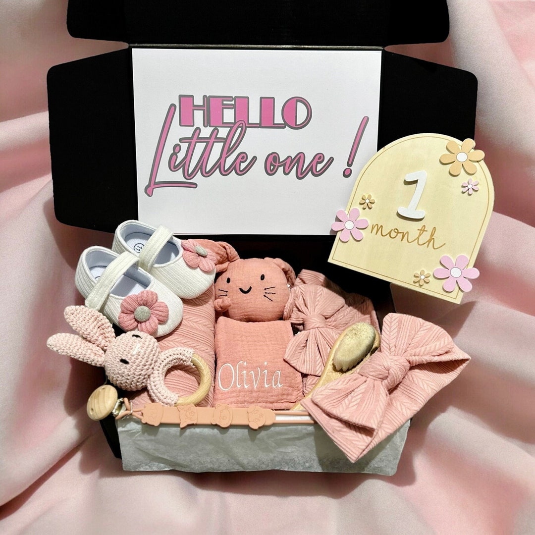 Personalised Gift Baby Girl Baby Shower Present, Baby Milestones