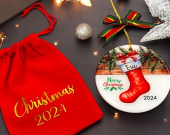 Adorno navideño acrílico personalizado: Adorno familiar de recuerdo